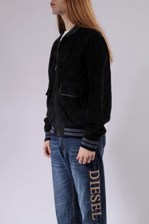 DOLCE&GABBANA blue navy suede jacket - immagine 2