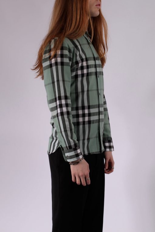BURBERRY Nova Check Green Shirt - immagine 2