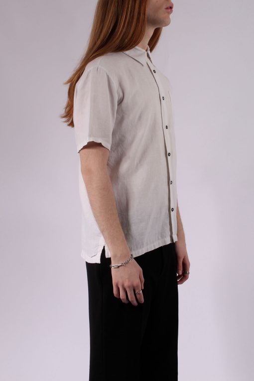 STONE ISLAND Linen Short-Sleeve Shirt - immagine 2