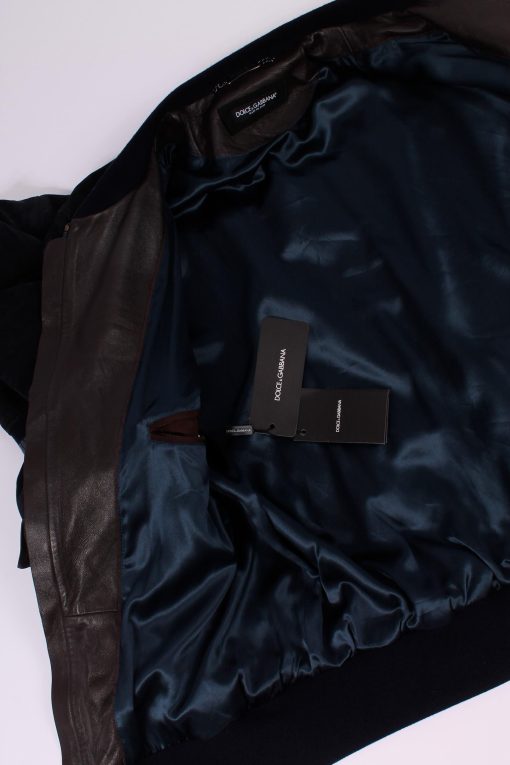 DOLCE&GABBANA blue navy suede jacket - immagine 5