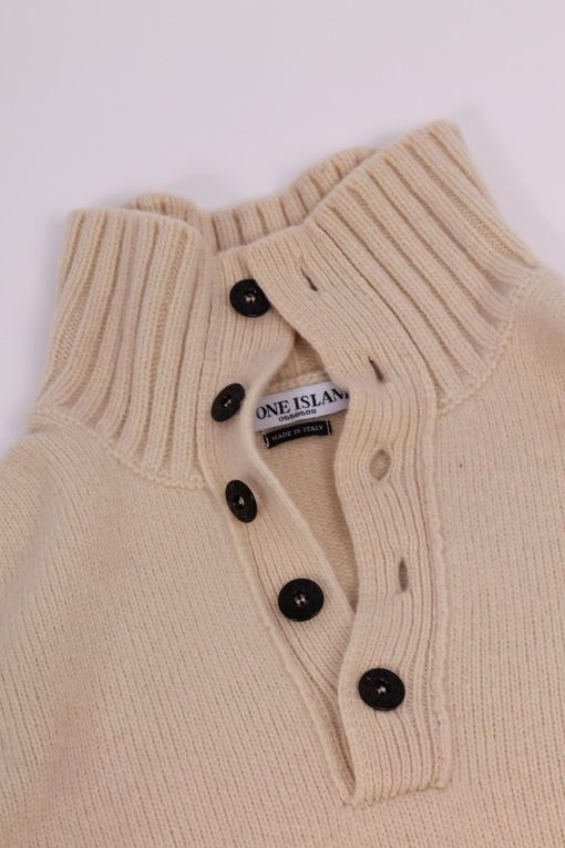 STONE ISLAND Green badge Buttoned Sweater - immagine 5
