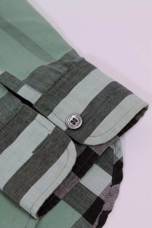 BURBERRY Nova Check Green Shirt - immagine 4