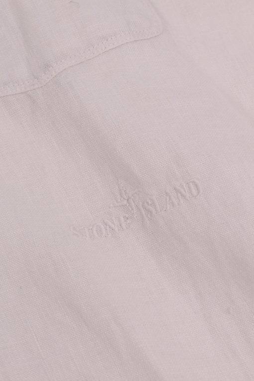 STONE ISLAND Linen Short-Sleeve Shirt - immagine 3