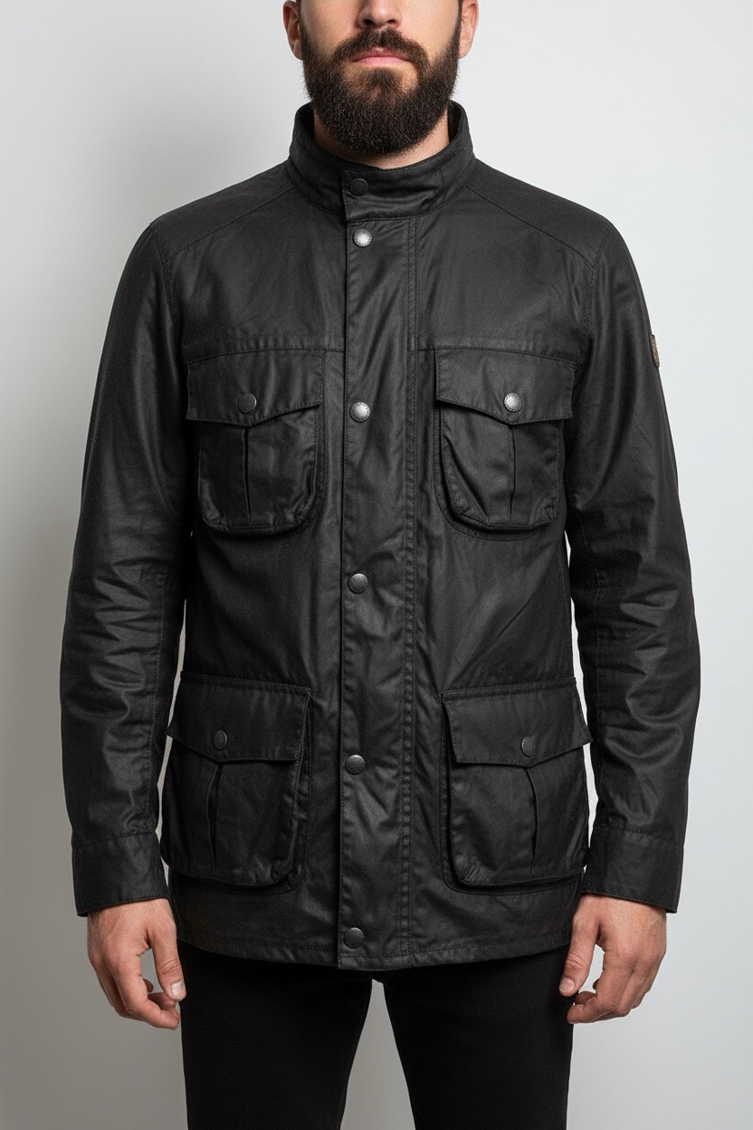 Alternative view of BARBOUR Waxed cotton coat