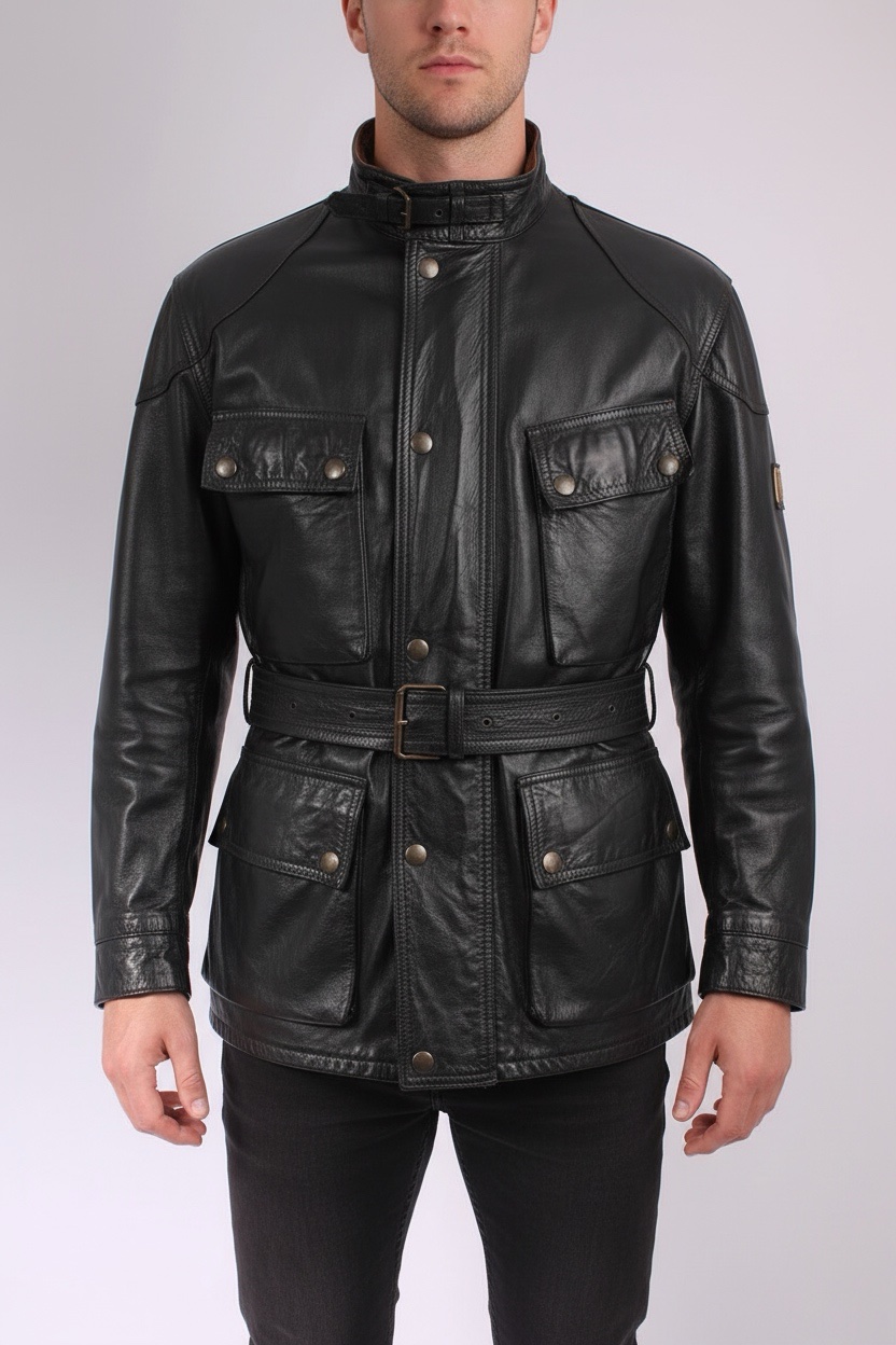 BELSTAFF Trialmaster real leather coat w/lining