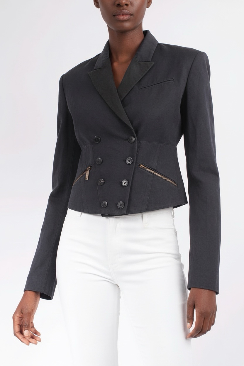 ROBERTO CAVALLI Double Breasted Blazer Navy