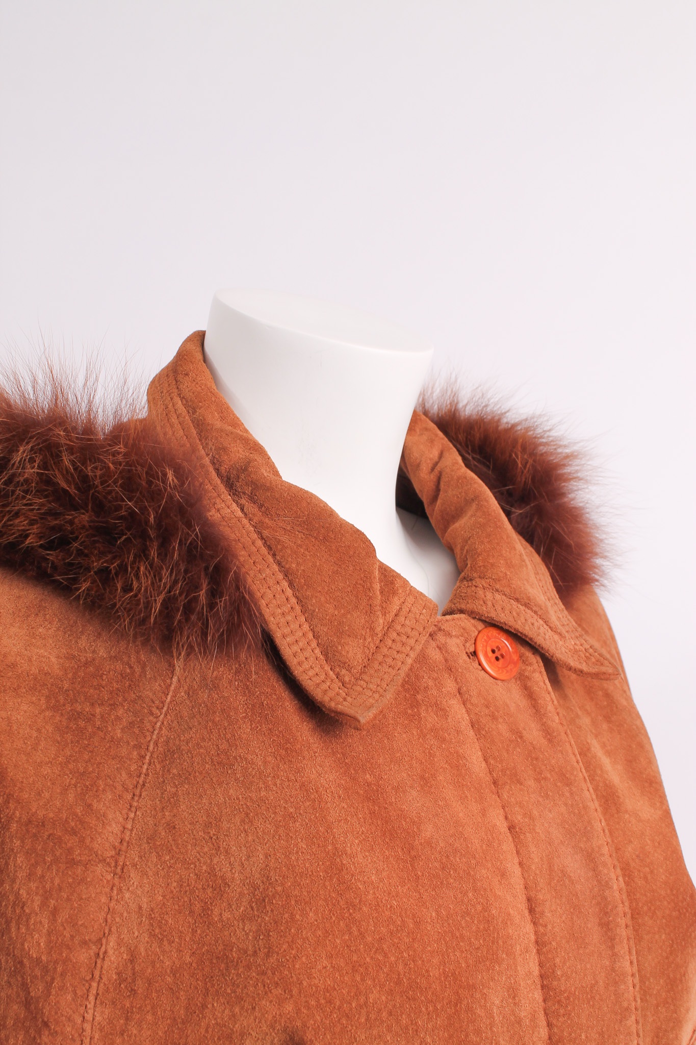Alternative view of BURBERRY Vintage Hooded Shearling Coat