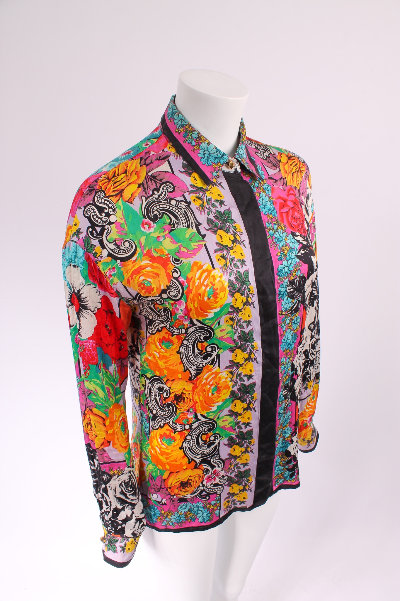 GIANNI VERSACE Floral Silk shirt - immagine 6