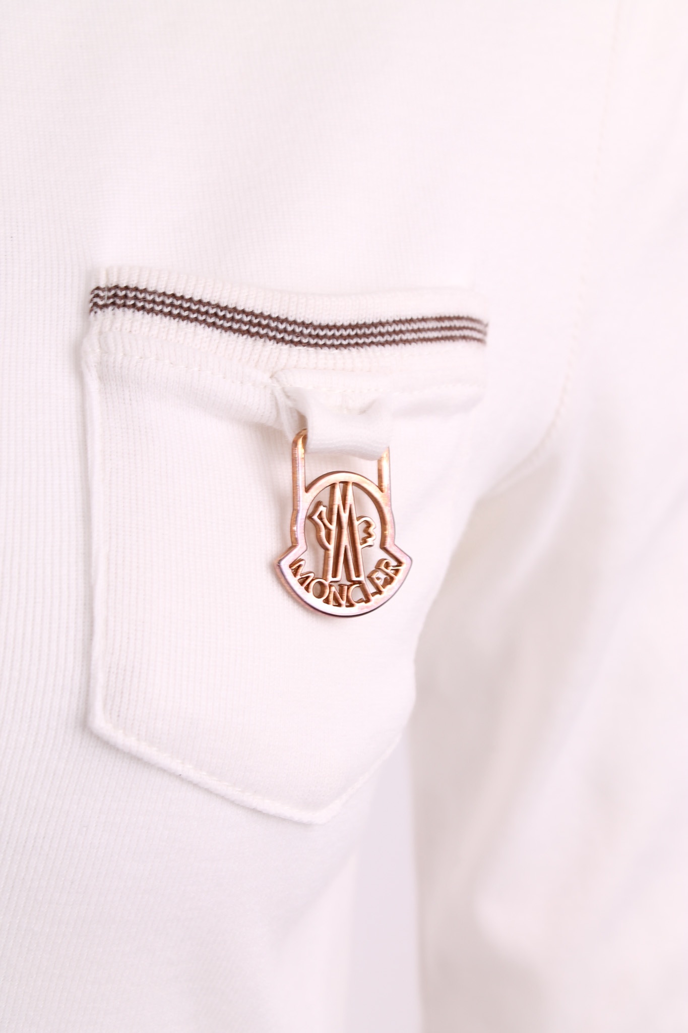 Alternative view of MONCLER Cotton Polo Shirt Gold Logo