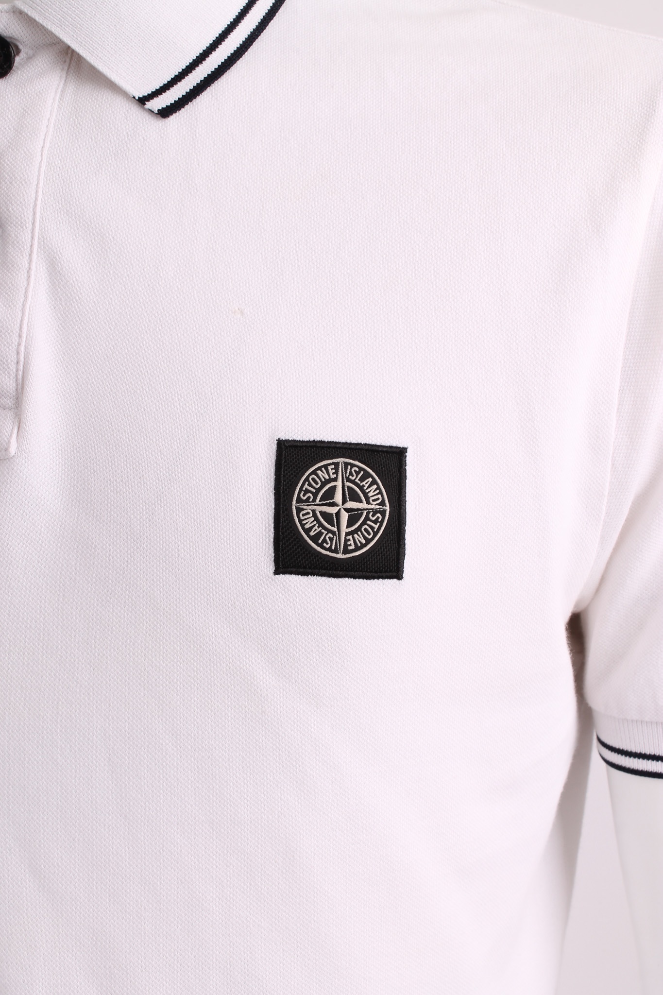 Alternative view of STONE ISLAND Polo Black logo
