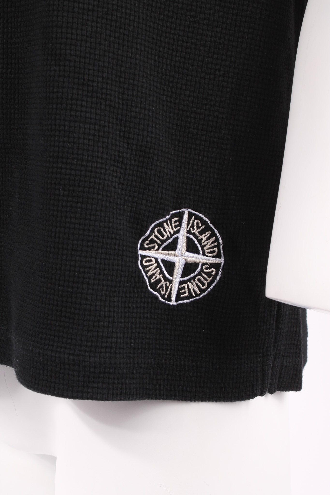 Alternative view of STONE ISLAND Black Cotton T-shirt logo