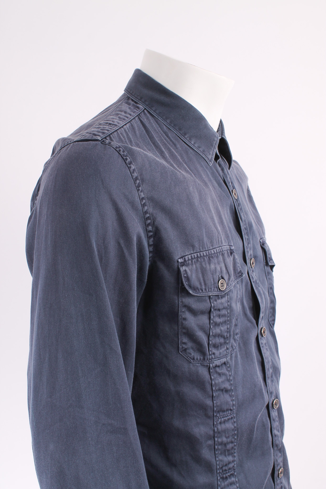 GUCCI Navy Cotton Shirt GG Monogram - immagine 4