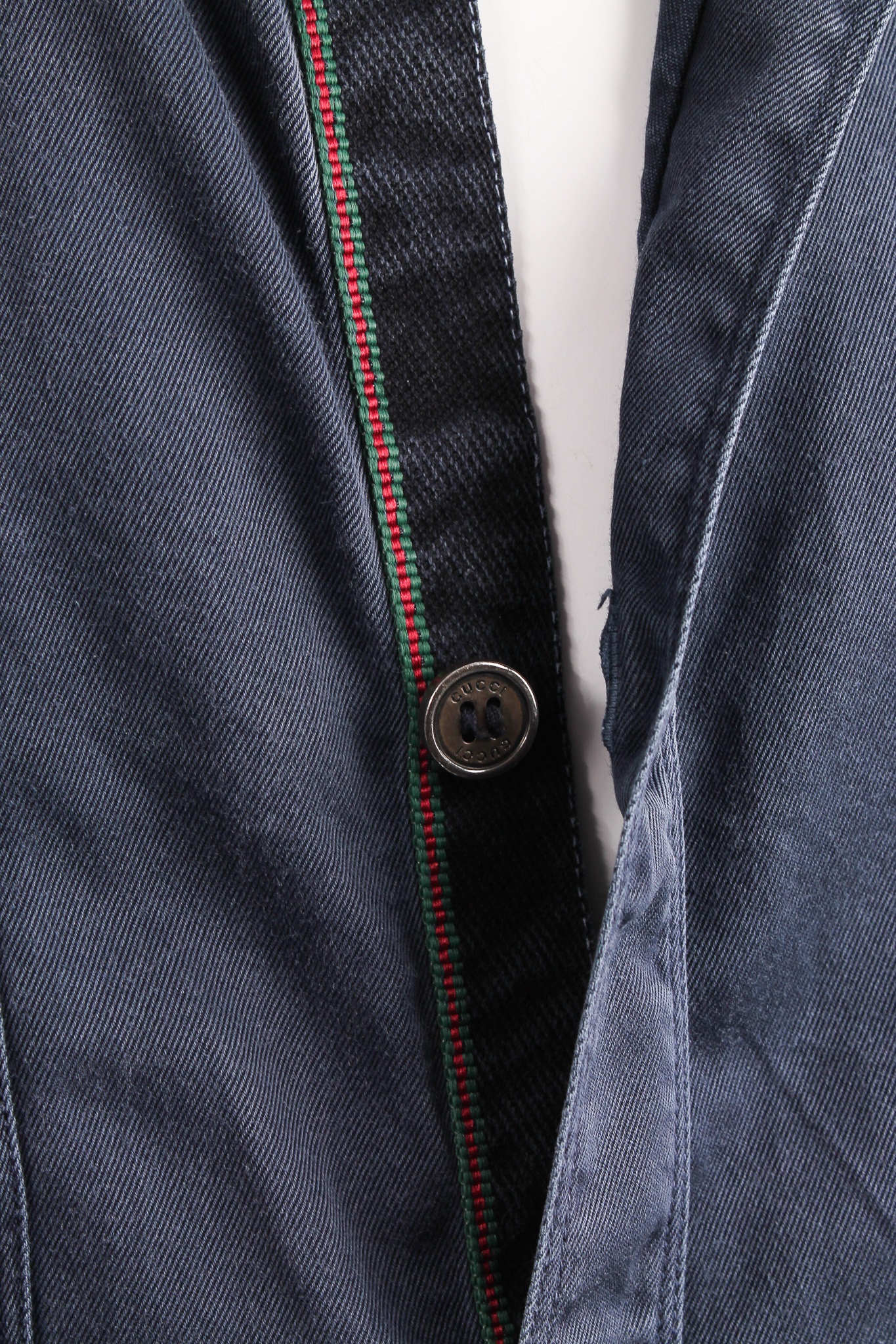 GUCCI Navy Cotton Shirt GG Monogram - immagine 6