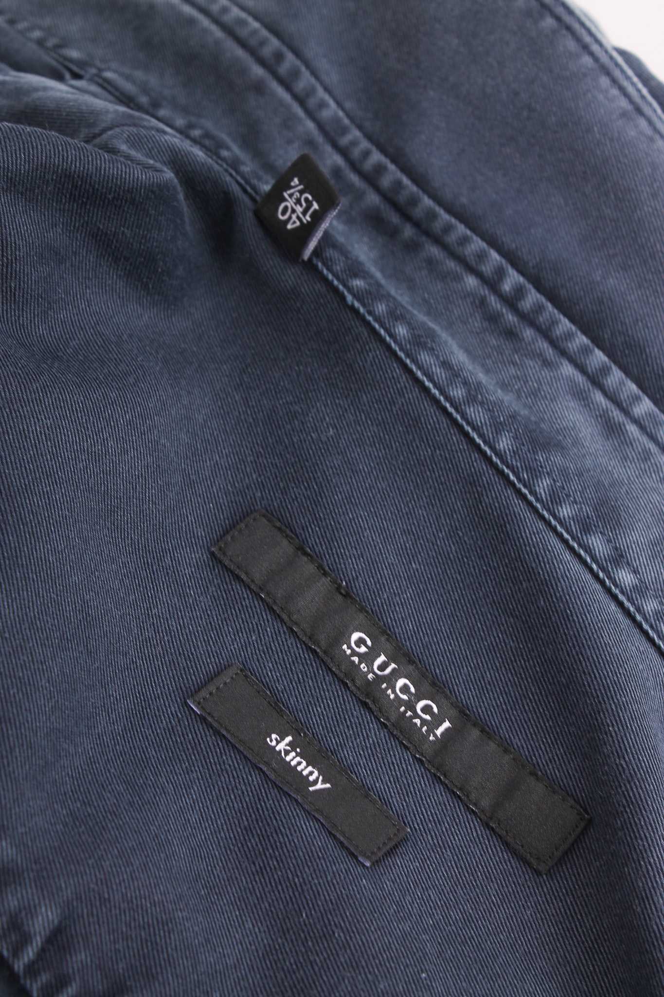 GUCCI Navy Cotton Shirt GG Monogram - immagine 7