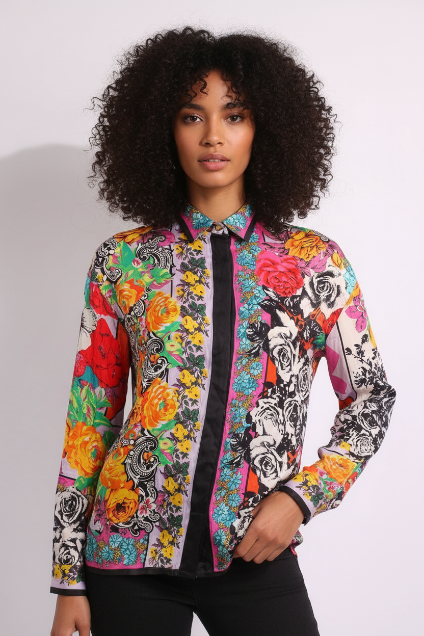 Alternative view of GIANNI VERSACE Floral Silk shirt