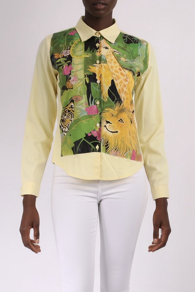 ROBERTO CAVALLI Multicolor Animal Print Blouse