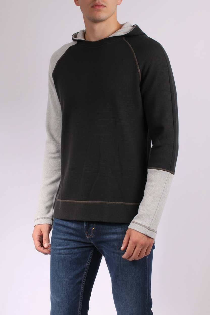 ARMANI JEANS Hooded Sweater two tone