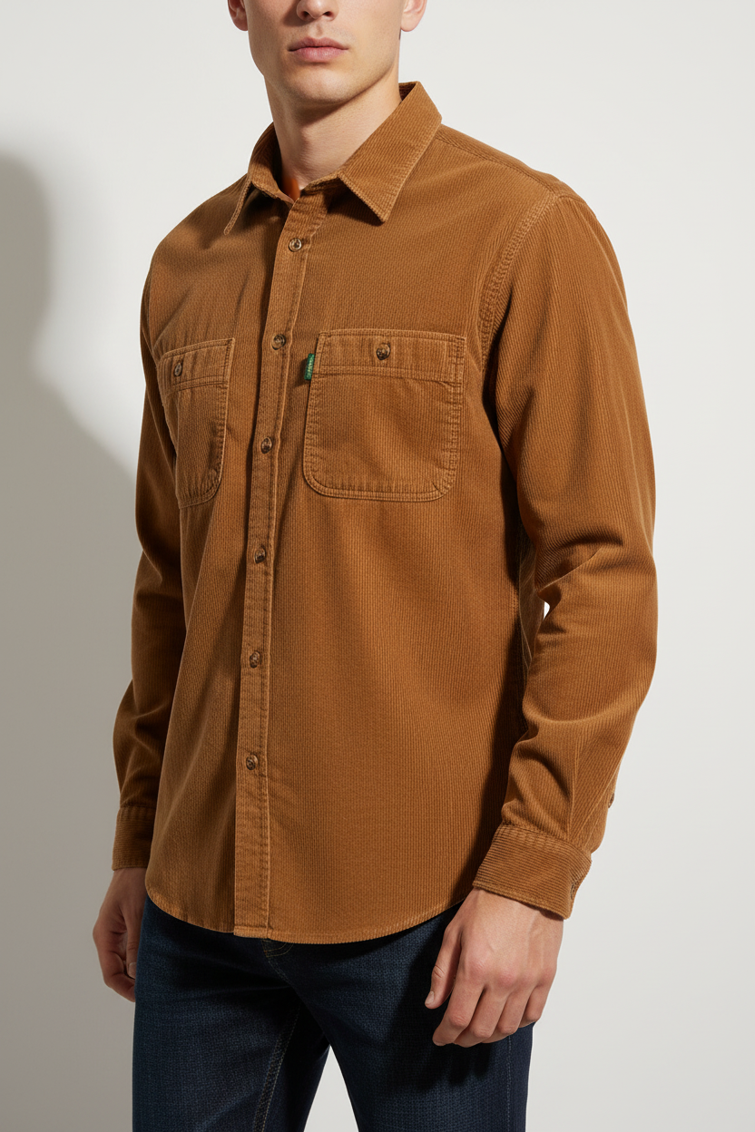 VALENTINO Roma Brown Corduroy Shirt