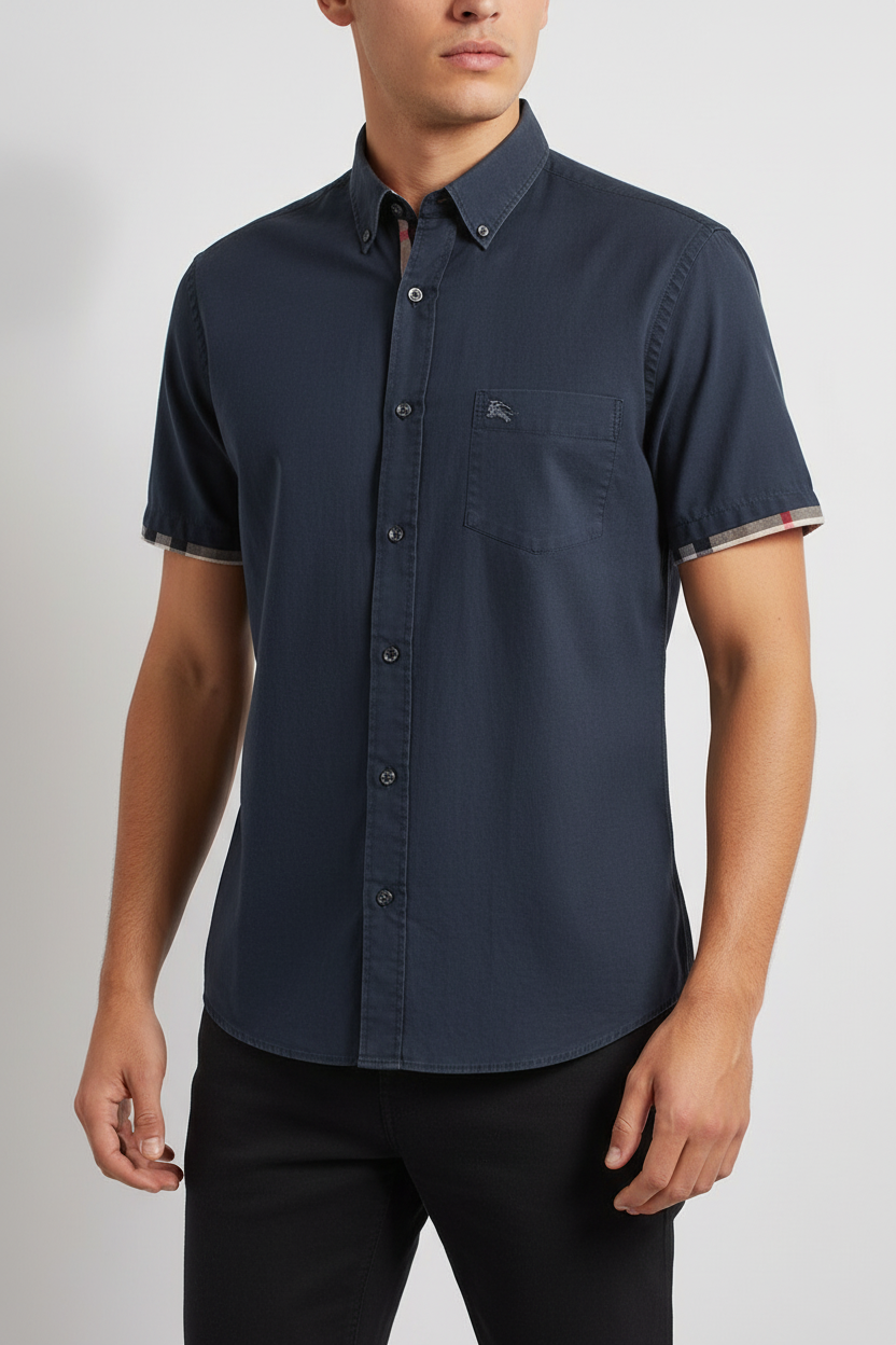 BURBERRY Navy Linen shirt