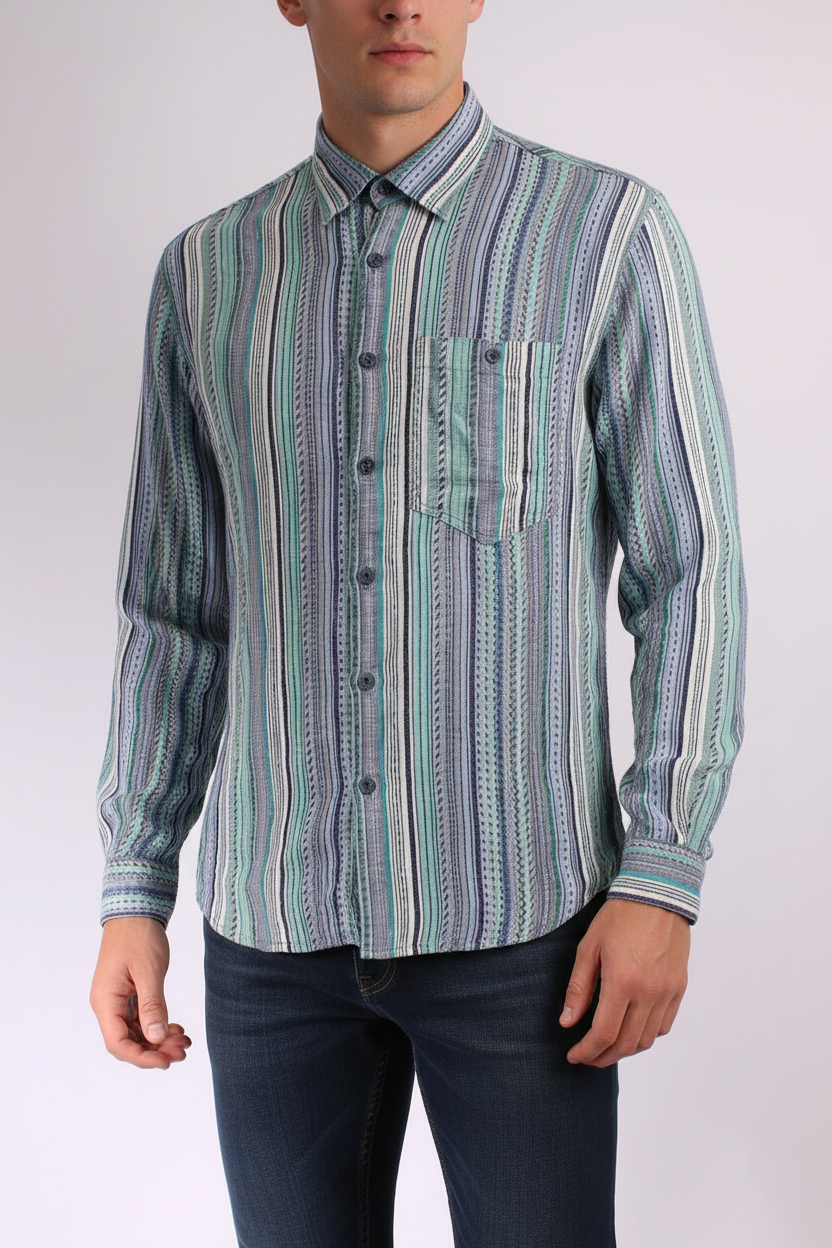 MISSONI Multicolor blue printed shirt