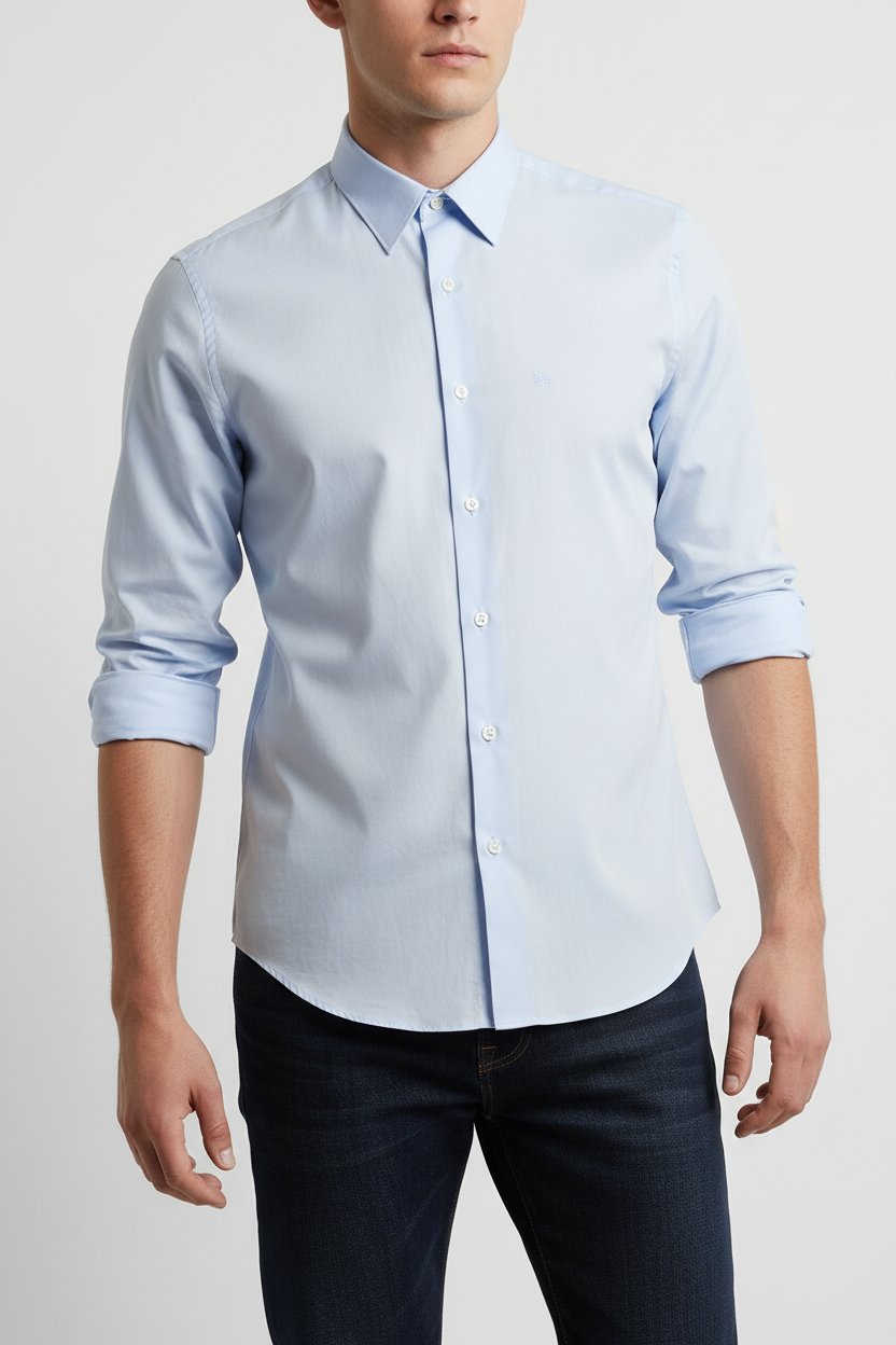 BURBERRY Premium quality blue shirt